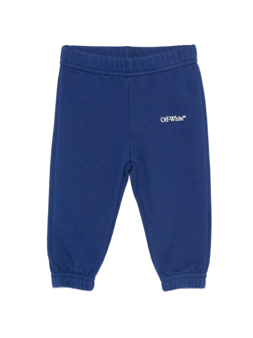 Pantaloni sportivi per neonato Off-White Kids blu con logo stampato e orli elasticizzati OBXD001F25FLE001 4501 OFF WHITE KIDS