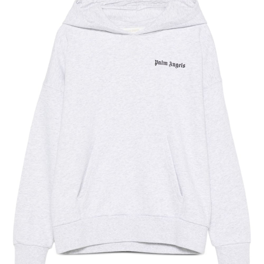 Felpa per bambino Palm Angels Kids grigia con cappuccio e stampa con logo PBBB011C99FLE002 0810 PALM ANGELS KIDS