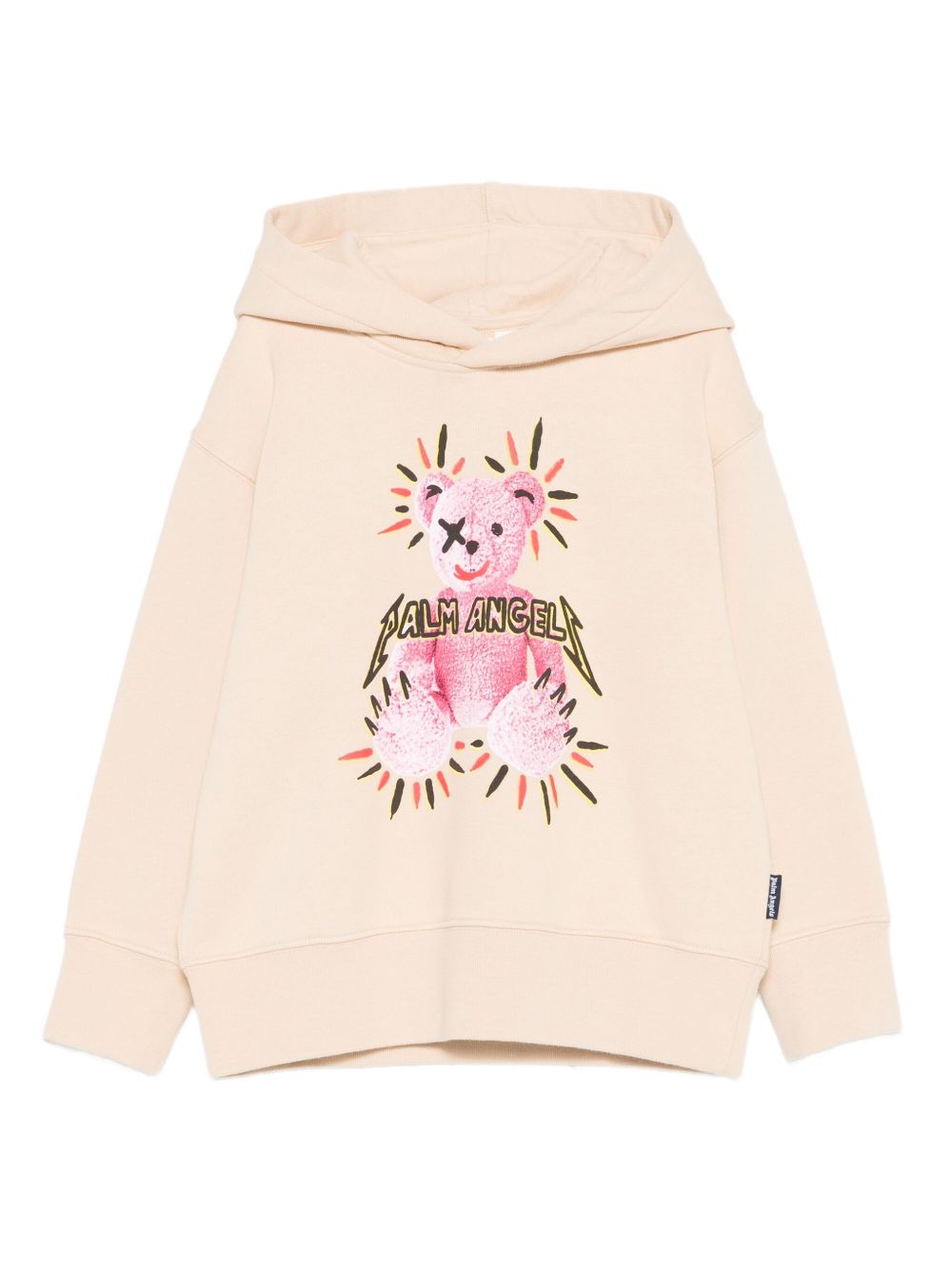 Felpa per bambina Palm Angels Kids beige con stampa Teddy e cappuccio PGBB015F25FLE003 613B PALM ANGELS KIDS