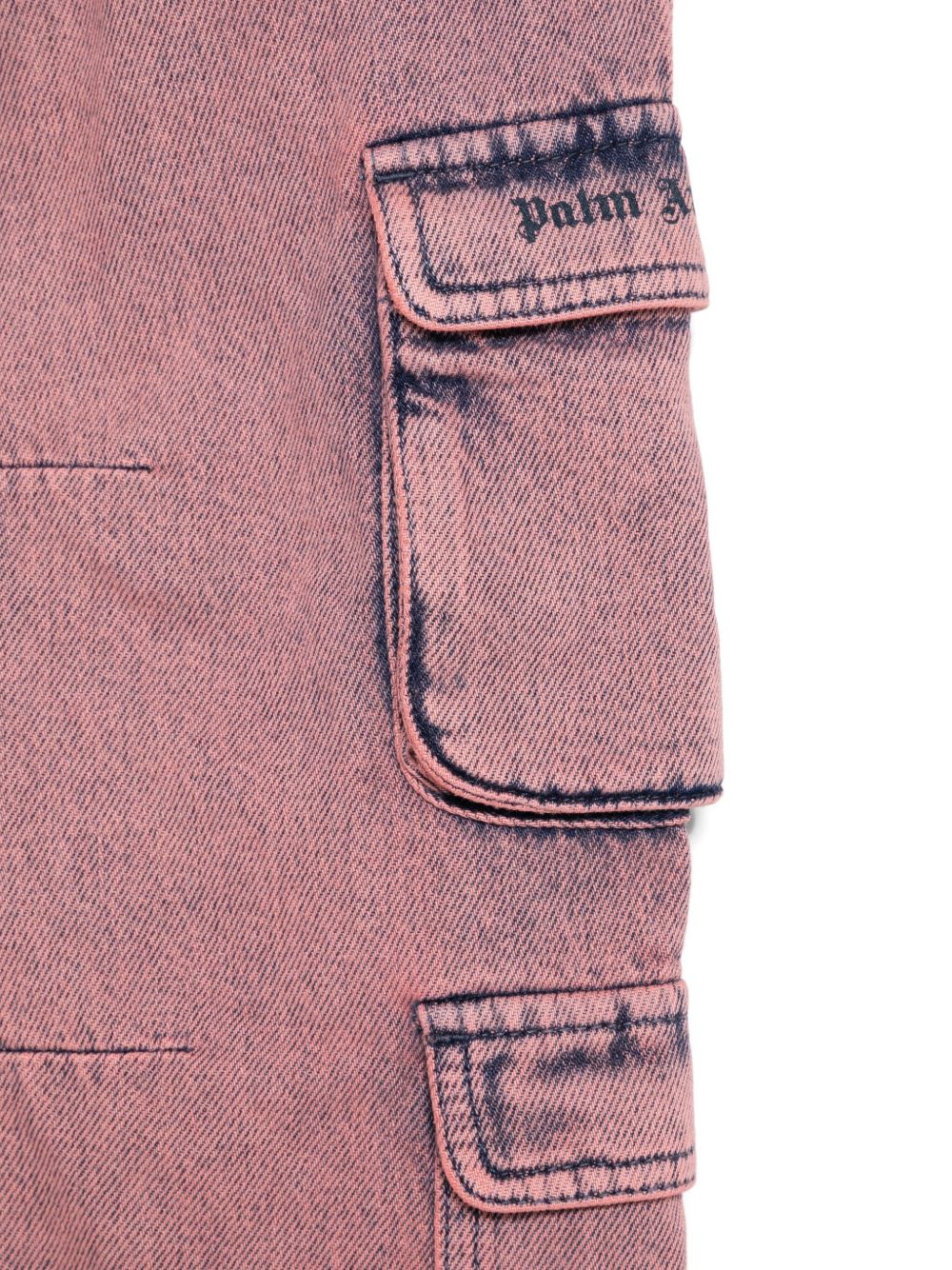 Jeans per bambina Palm Angels Kids rosa con tasche cargo PGYB002F25DEN001 3045 PALM ANGELS KIDS