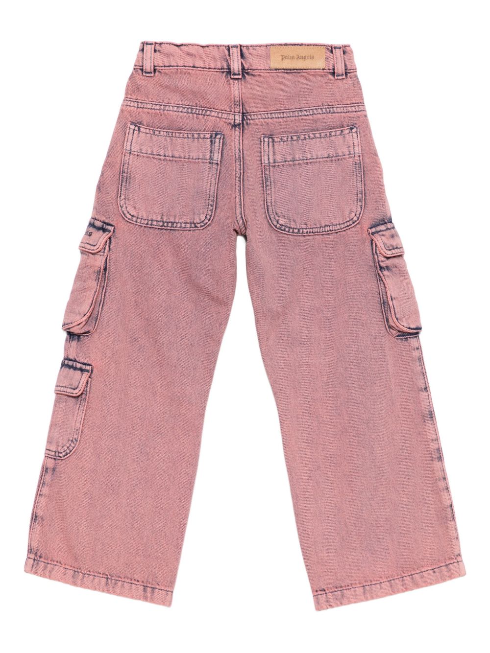 Jeans per bambina Palm Angels Kids rosa con tasche cargo PGYB002F25DEN001 3045 PALM ANGELS KIDS