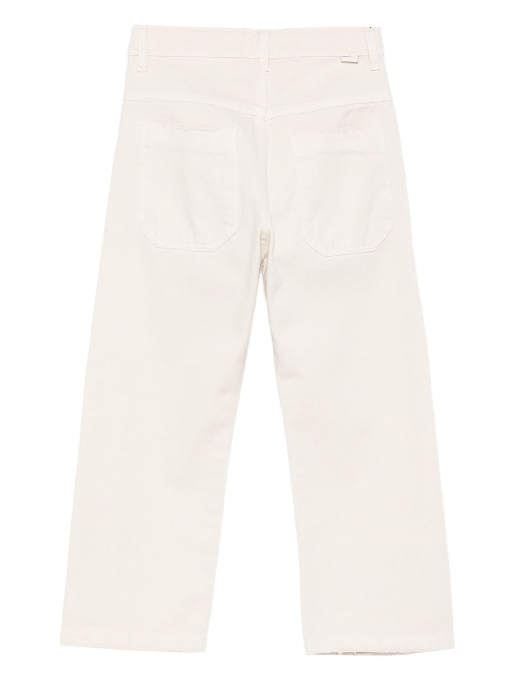 Jeans per bambino Paolo Pecora Kids bianco con orlo con taglio vivo PP4122 BURRO PAOLO PECORA KIDS