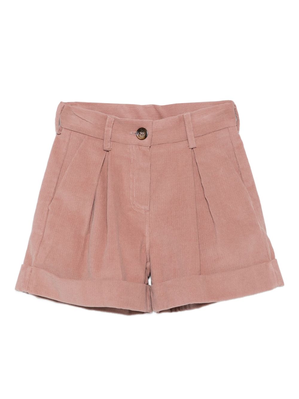 Shorts per bambina Philosophy di Lorenzo Serafini Kids rosa con chiusura frontale I1F407 6851 P066 PHILOSOPHY KIDS