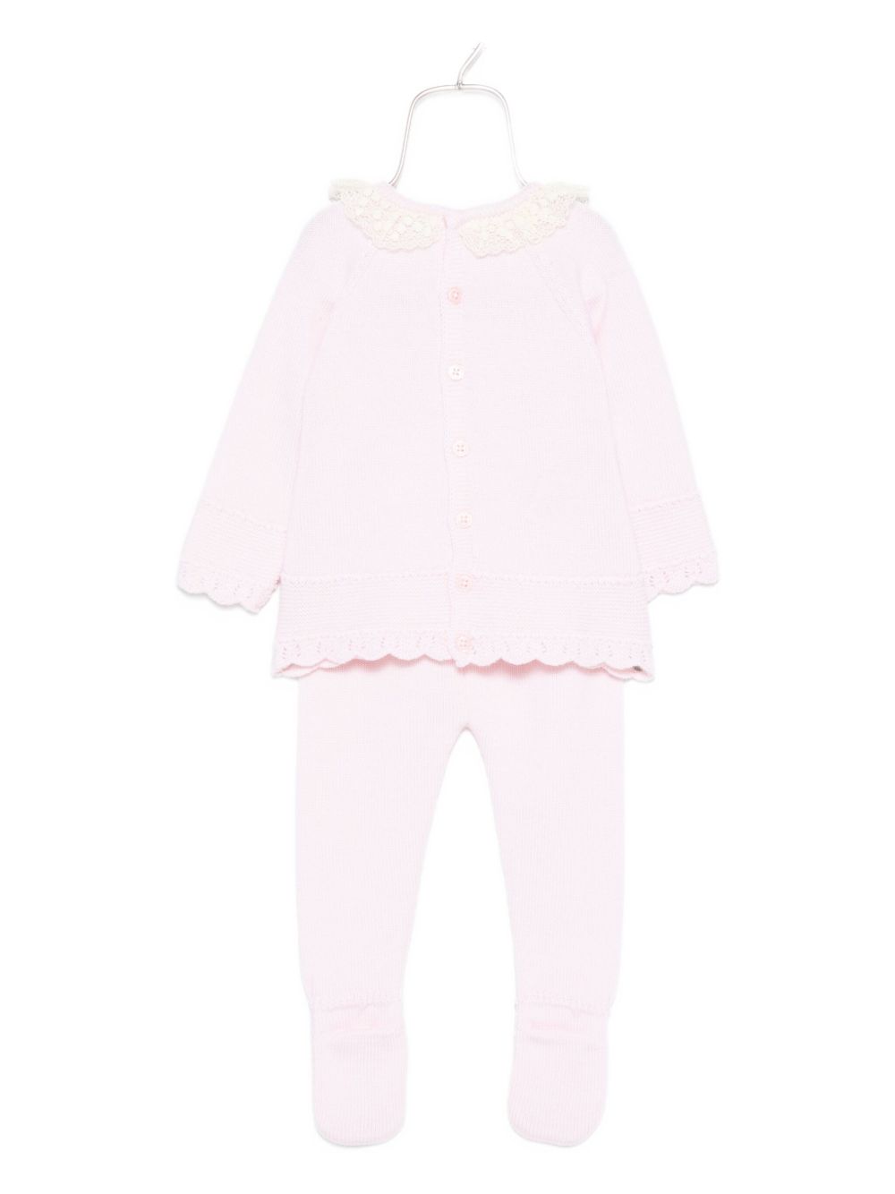 Set maglia e pantaloni per neonata Paz Rodríguez rosa con maglia in pizzo 003-112825 37 H56 PaZ RODRIGUEZ KIDS