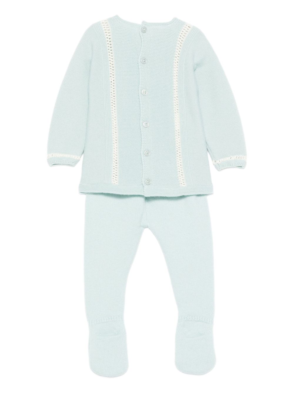 Set maglione e pantaloni per neonato Paz Rodríguez azzurro con bordo in pizzo 003-112951 031 H56 PaZ RODRIGUEZ KIDS