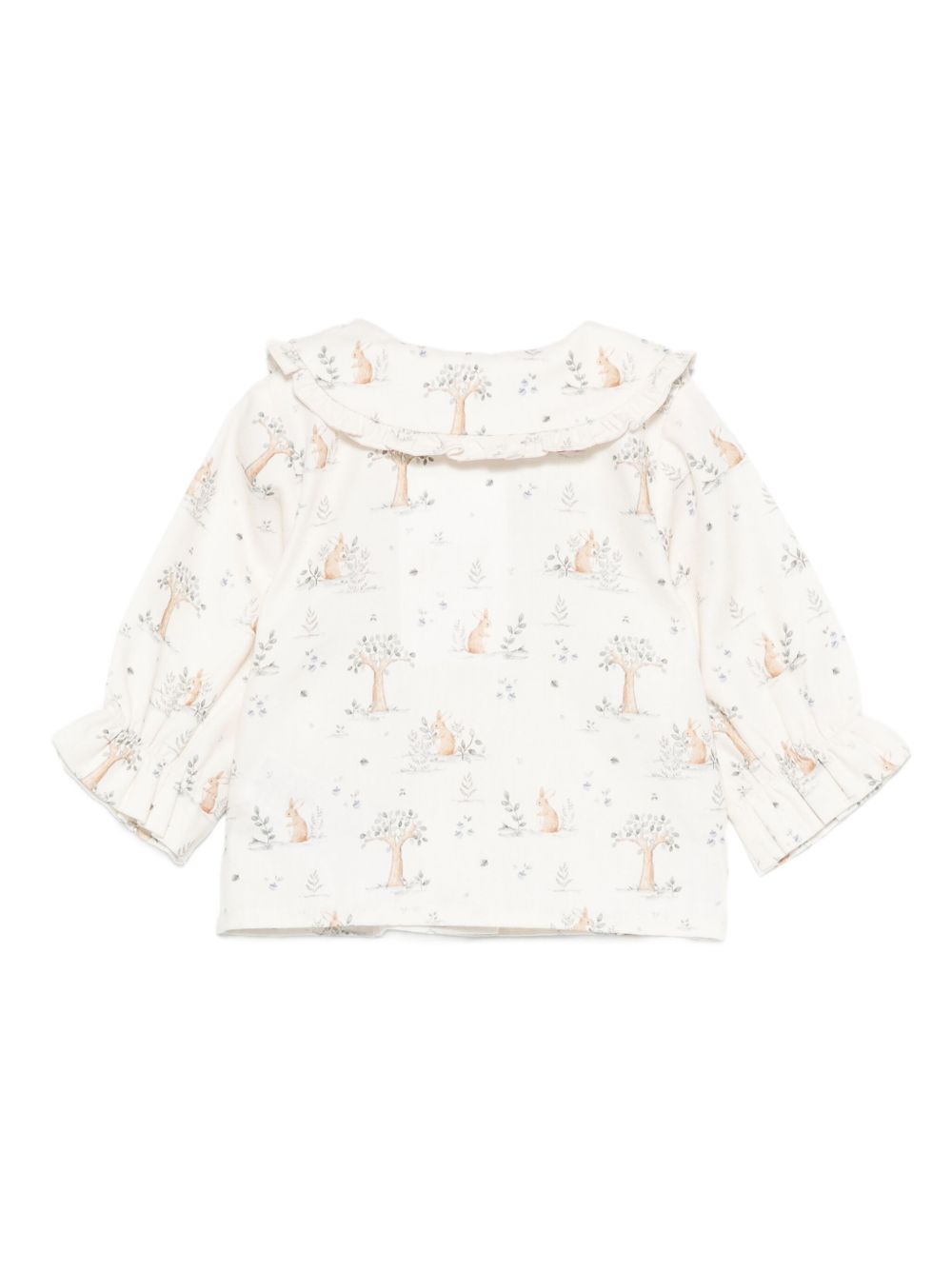 Camicia per neonata Paz Rodríguez bianca con stampa coniglio 006-152983 17 T2038 PaZ RODRIGUEZ KIDS