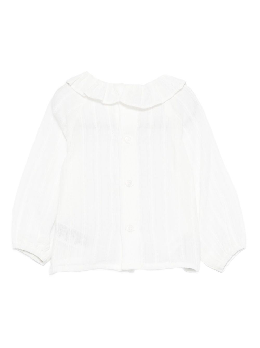 Camicia per neonata Paz Rodríguez bianca con colletto arricciato 006-153044 60 T2011 PaZ RODRIGUEZ KIDS