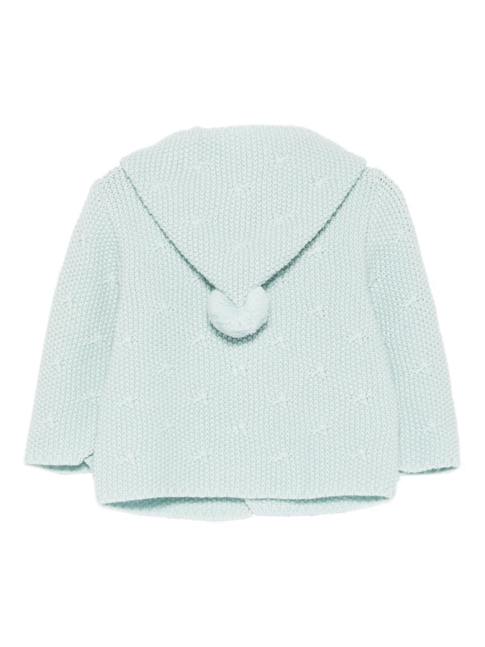 Cardigan per neonato Paz Rodríguez verde con pompon 012-112955 031 H56 PaZ RODRIGUEZ KIDS