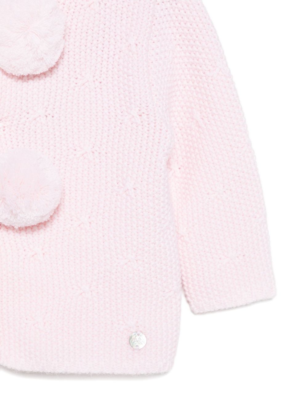 Cardigan per neonata Paz Rodríguez rosa con pompon 012-112955 37 H56 PaZ RODRIGUEZ KIDS
