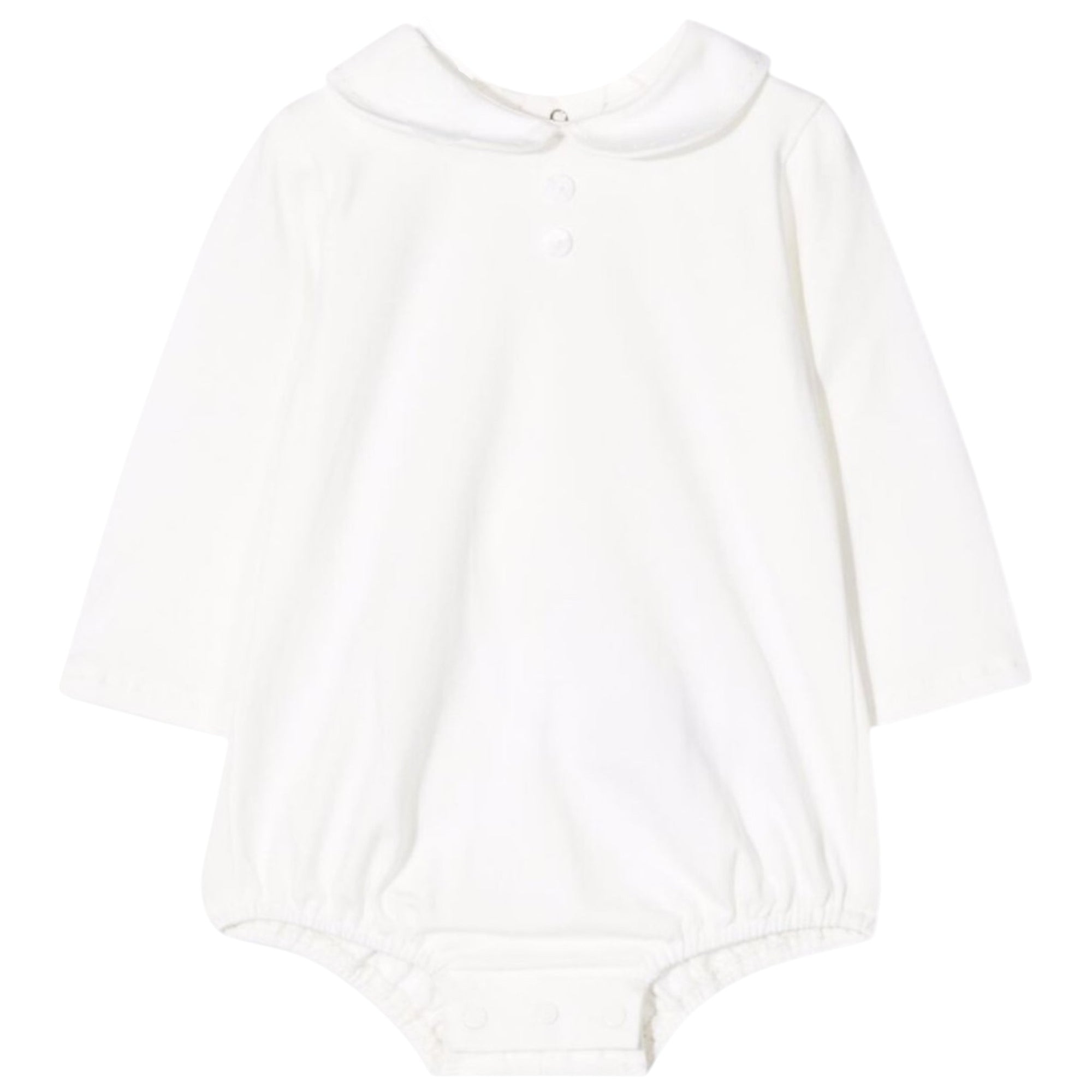 Body in cotone per neonata Paz Rodriguez bianco con cuciture decorative 020-99843J 6060 PaZ RODRIGUEZ KIDS