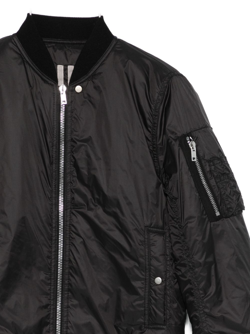 Giubbino per bambino Rick Owens Kids nero con bordi a costine BG02E5771 NPP 09 RICK OWENS KIDS