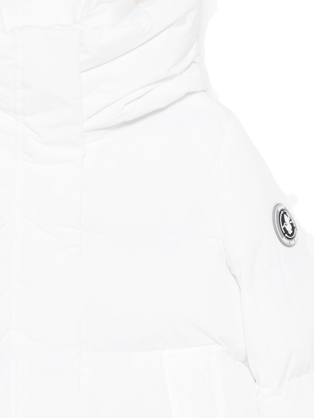 Giacca imbottita per bambina Save The Duck Kids bianco con collo a imbuto P32517G LEAF21 00000 SAVE THE DUCK KIDS