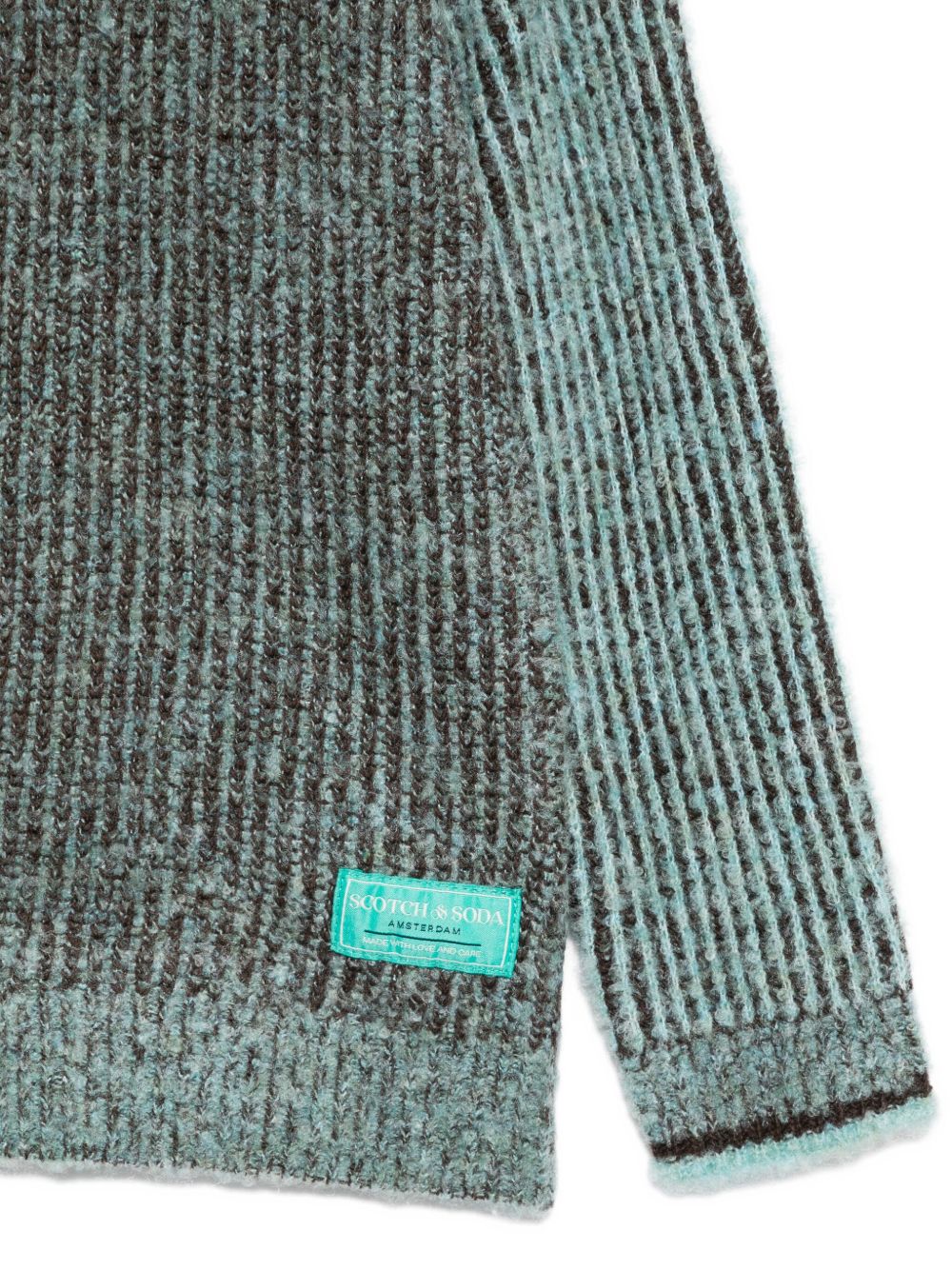 Maglione per bambina Scotch & Soda Kids verde con toppa con logo 180699 300 SCOTCH&SODA KIDS