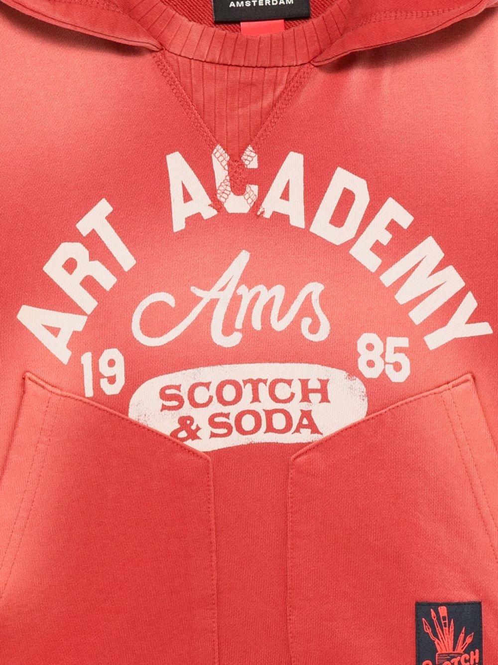 Felpa per bambina Scotch & Soda Kids rossa con stampa grafica sul petto 181901 610 SCOTCH&SODA KIDS