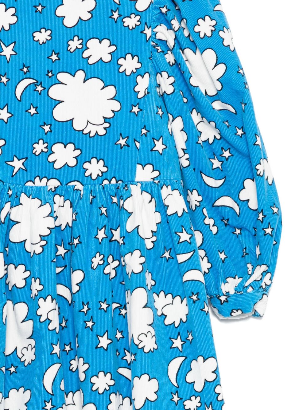 Abito per bambina Stella McCartney Kids azzurro con stampa con nuvole e stelle TX1B90 Z3081 644MC STELLA McCARTNEY KIDS
