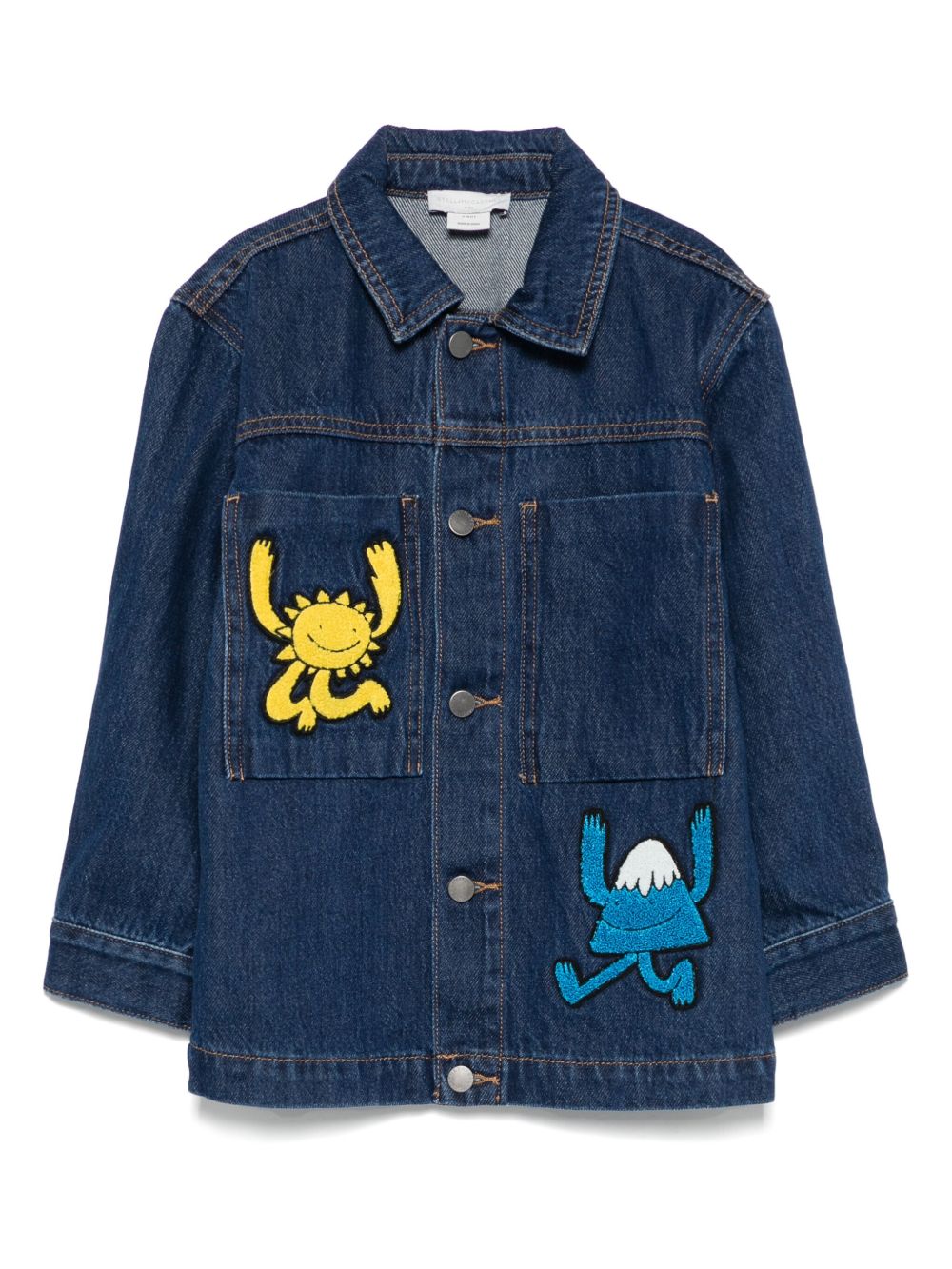 Giacca di jeans per bambino Stella McCartney Kids in denim con motivo ricamato TX2P07 Z0746 635 STELLA McCARTNEY KIDS