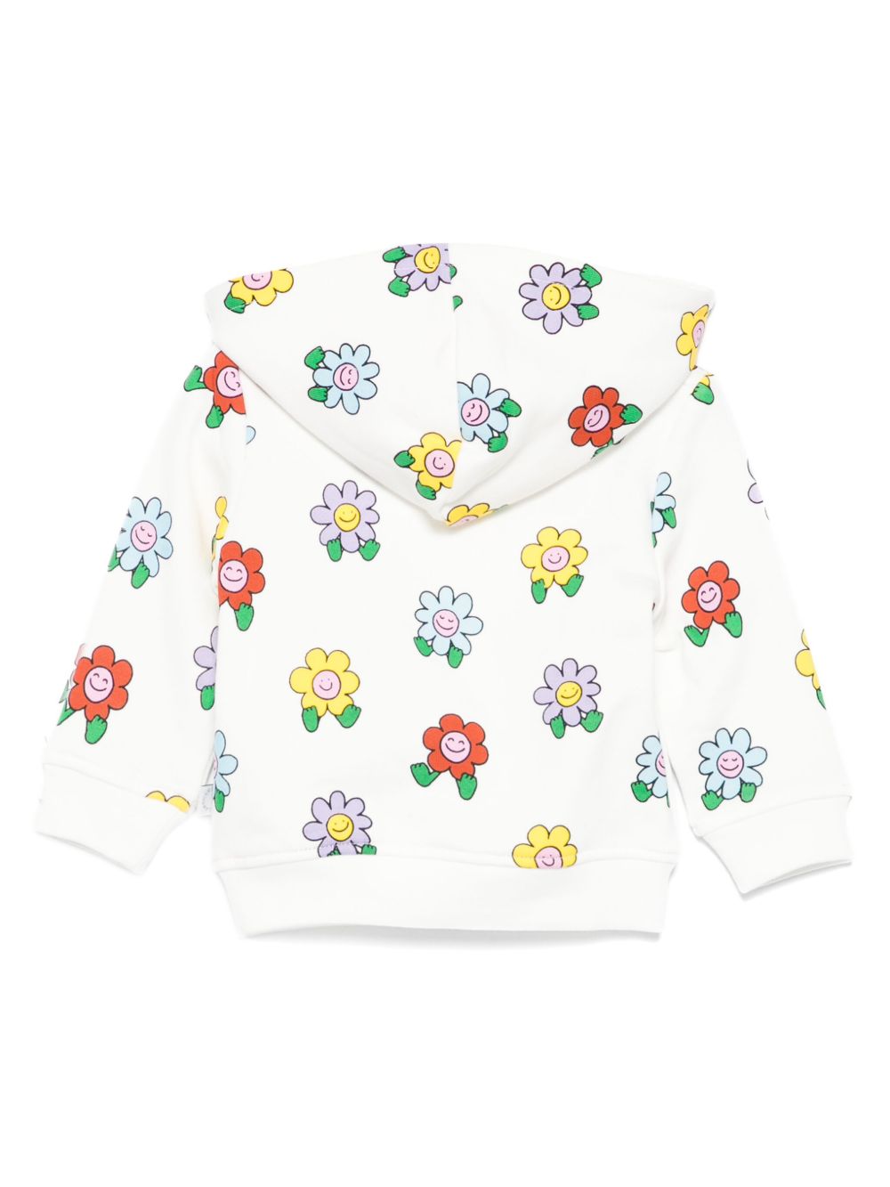 Felpa per neonata Stella McCartney Kids bianco con stampa floreale e cappuccio TX4030 Z3208 101MC STELLA McCARTNEY KIDS