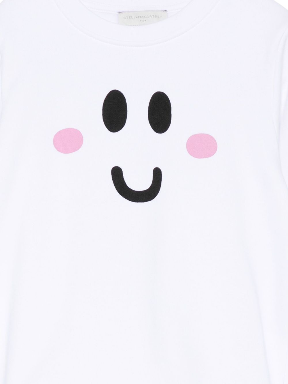 Felpa per bambina Stella McCartney Kids bianco con stampa faccina TX4C90 Z0453 100 STELLA McCARTNEY KIDS