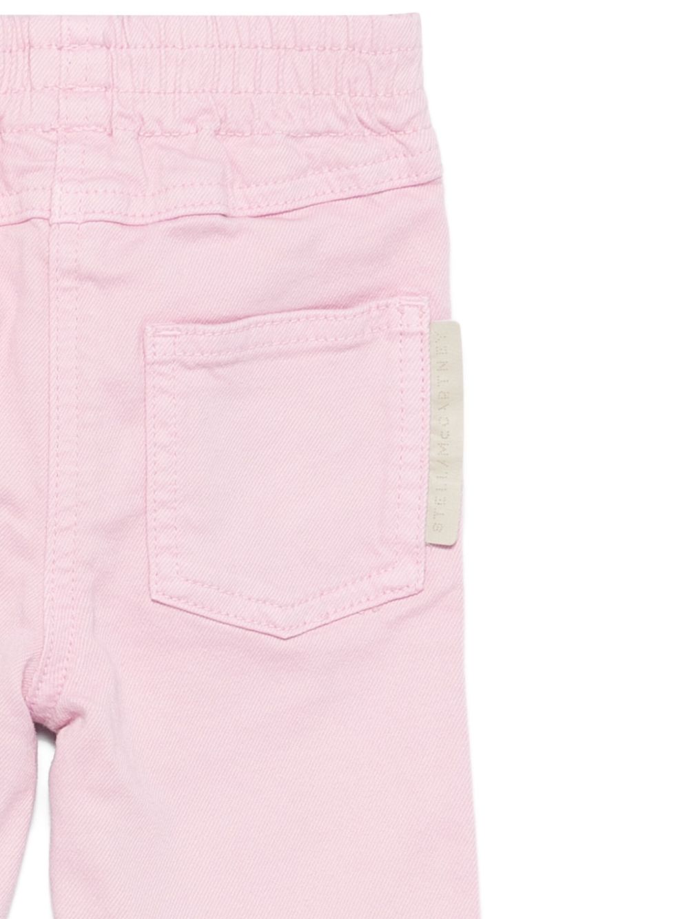 Pantaloni per neonata Stella McCartney Kids rosa con orlo smerlato TX6110 Z0156 568 STELLA McCARTNEY KIDS