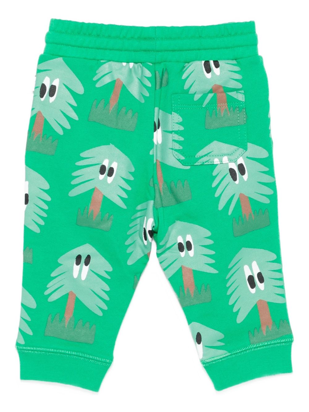 Pantaloni per neonato Stella McCartney Kids verde con coulisse e stampa TX6600 Z3161 712MC STELLA McCARTNEY KIDS