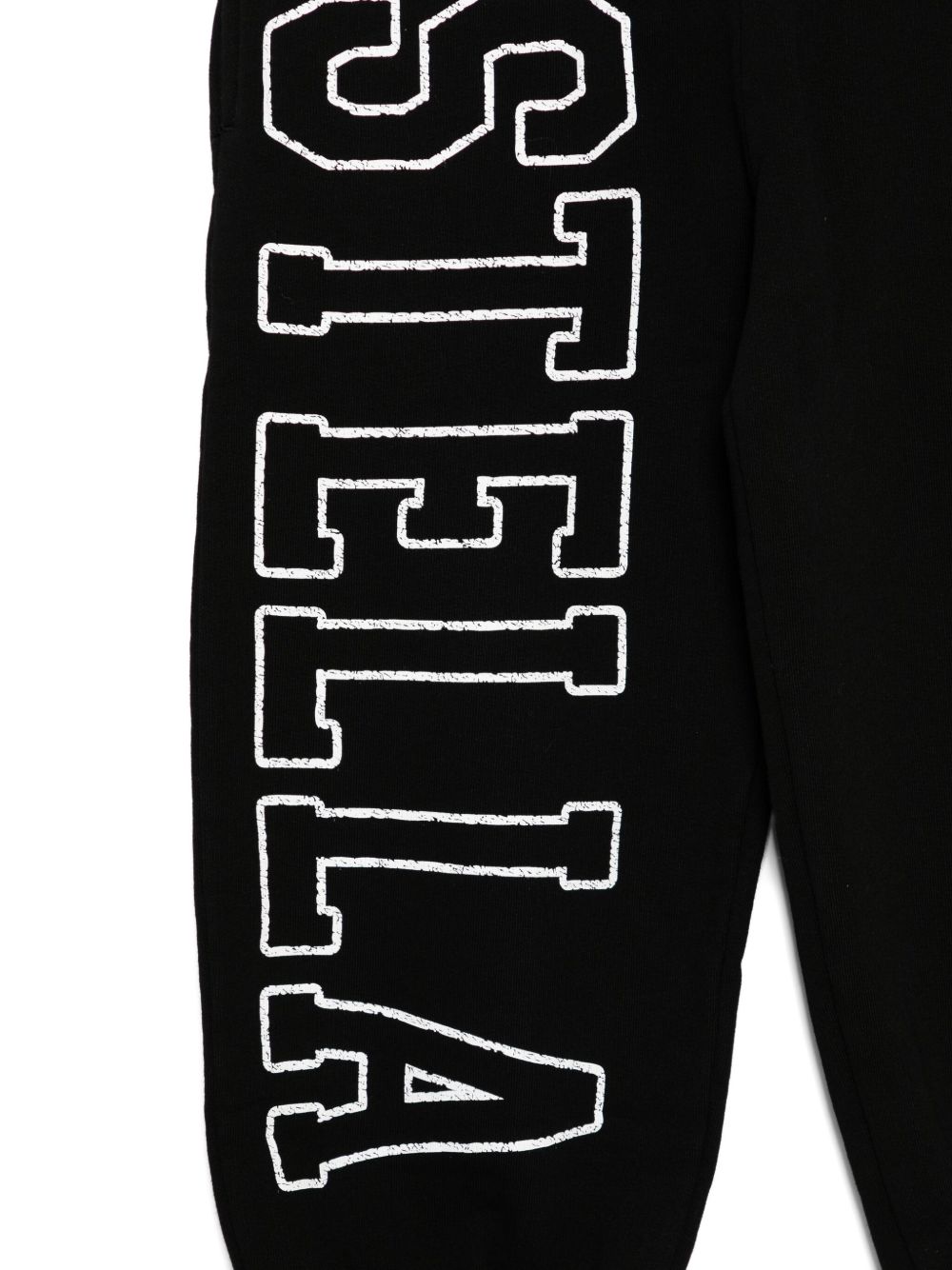 Pantaloni sportivi per bambina Stella McCartney Kids nero con stampa logo sulla gamba TX6C50 Z0453 961 STELLA McCARTNEY KIDS