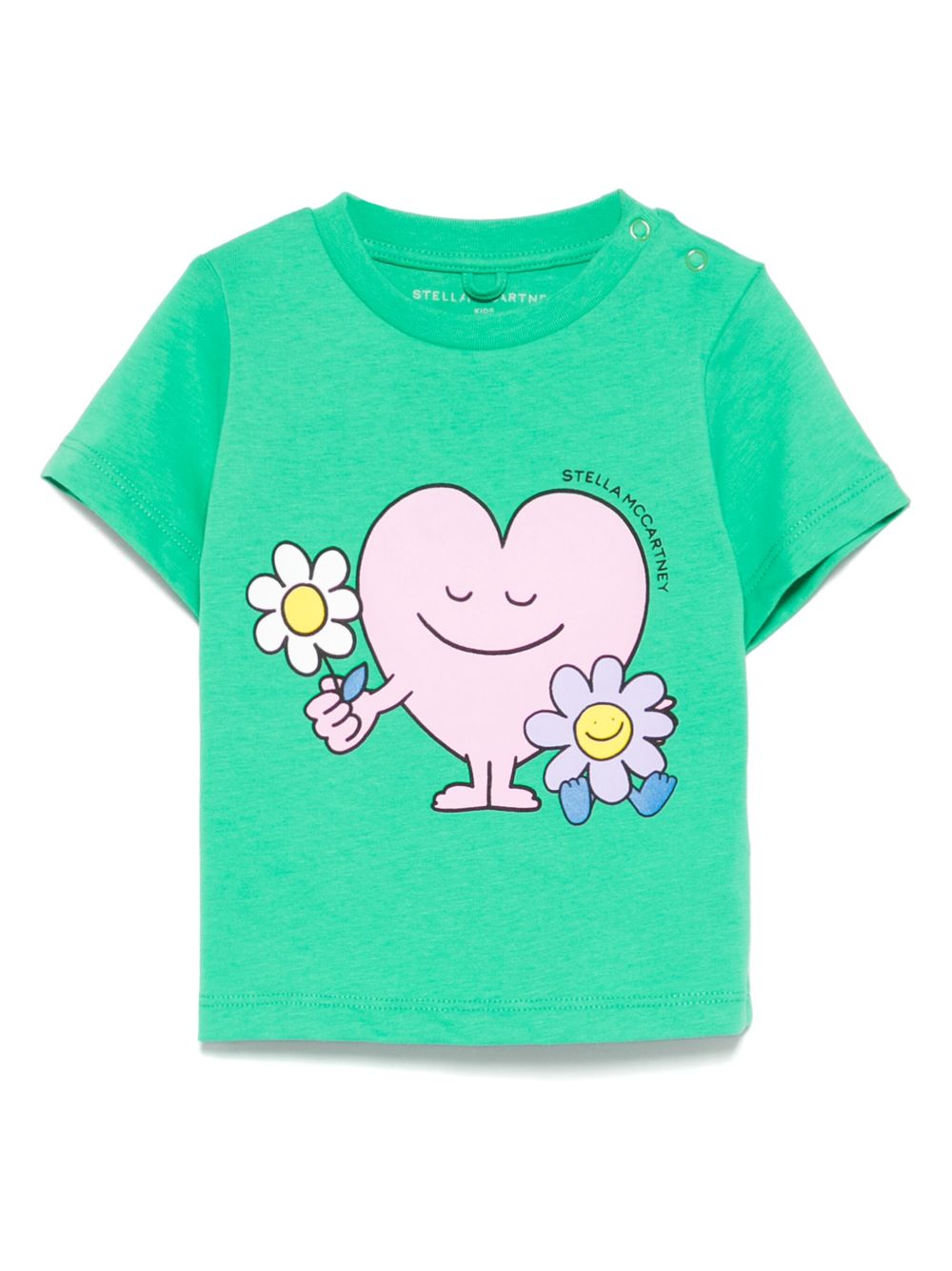 T-shirt per neonata Stella McCartney Kids verde a fiori TX8031 Z0434 712 STELLA McCARTNEY KIDS