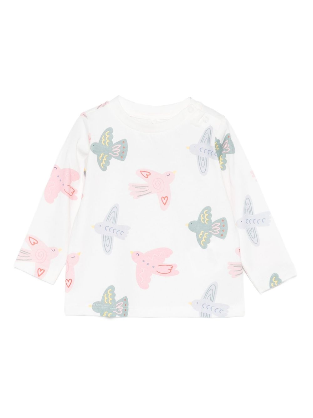 T-shirt per neonata Stella McCartney Kids bianco con stampa grafica TX8070 Z3196 101MC STELLA McCARTNEY KIDS