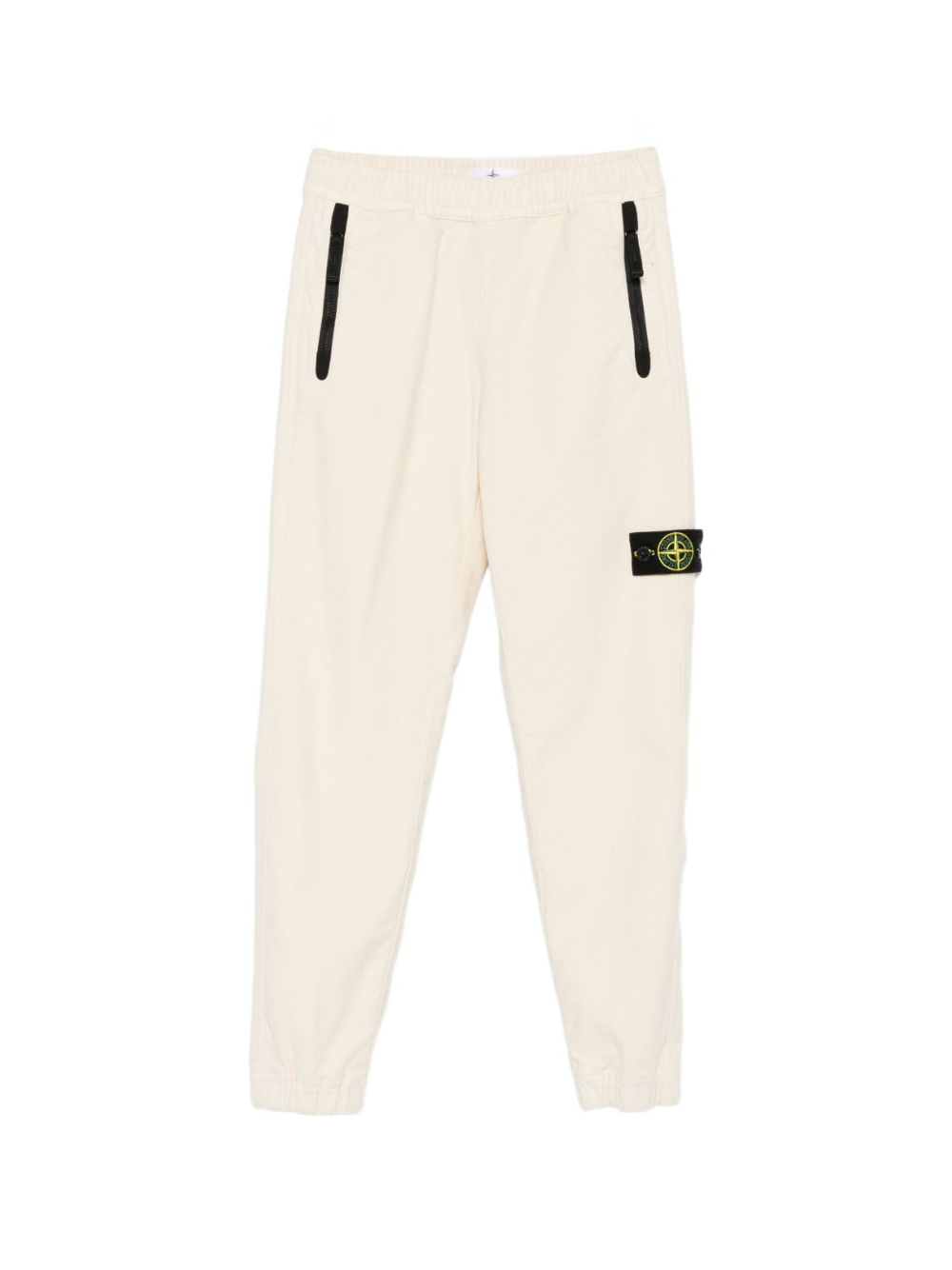Pantaloni per bambino Stone Island Junior bianchi con applicazione con logo K2S163100006S0202 V0093 STONE ISLAND KIDS