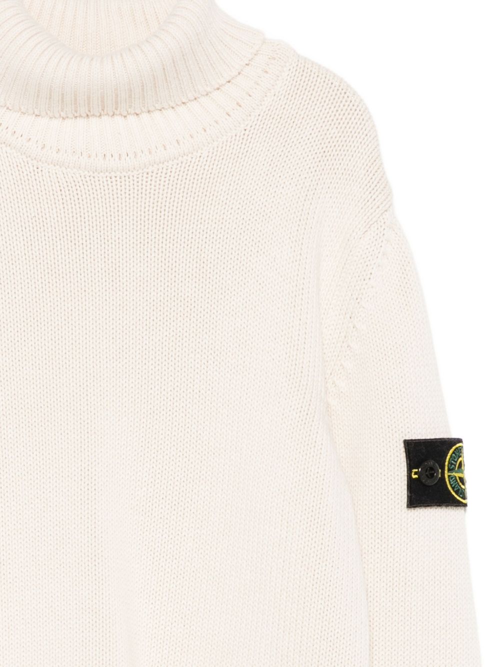 Maglione per bambino Stone Island Junior bianco con collo alto K2S165100018S01A2 V0099 STONE ISLAND KIDS