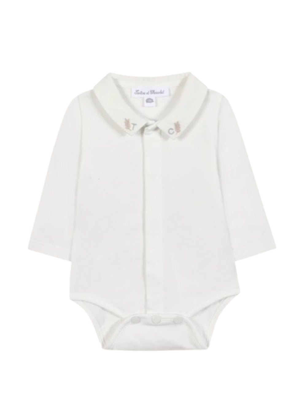 Tutina per neonata Tartine Et Chocolat bianca con colletto alla Peter Pan CB11020 20 TArtine & Chocolat KIDS