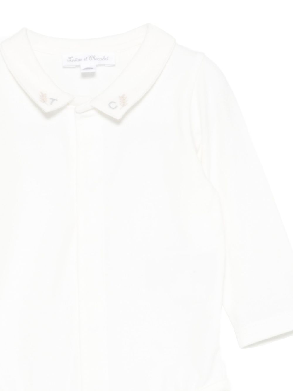 Tutina per neonata Tartine Et Chocolat bianca con colletto alla Peter Pan CB11020 20 TArtine & Chocolat KIDS