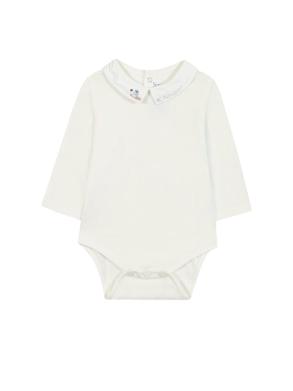 Tutina per neonati Tartine Et Chocolat bianca con colletto alla Peter Pan CB11031 43 TArtine & Chocolat KIDS
