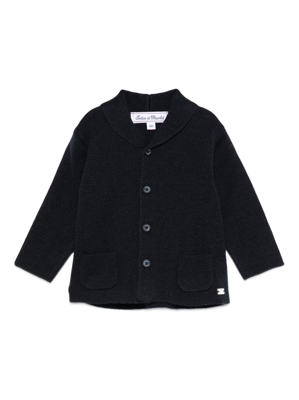 Cardigan per neonato Tartine Et Chocolate blu con tasche laterali applicate CB18021 04 TArtine & Chocolat KIDS