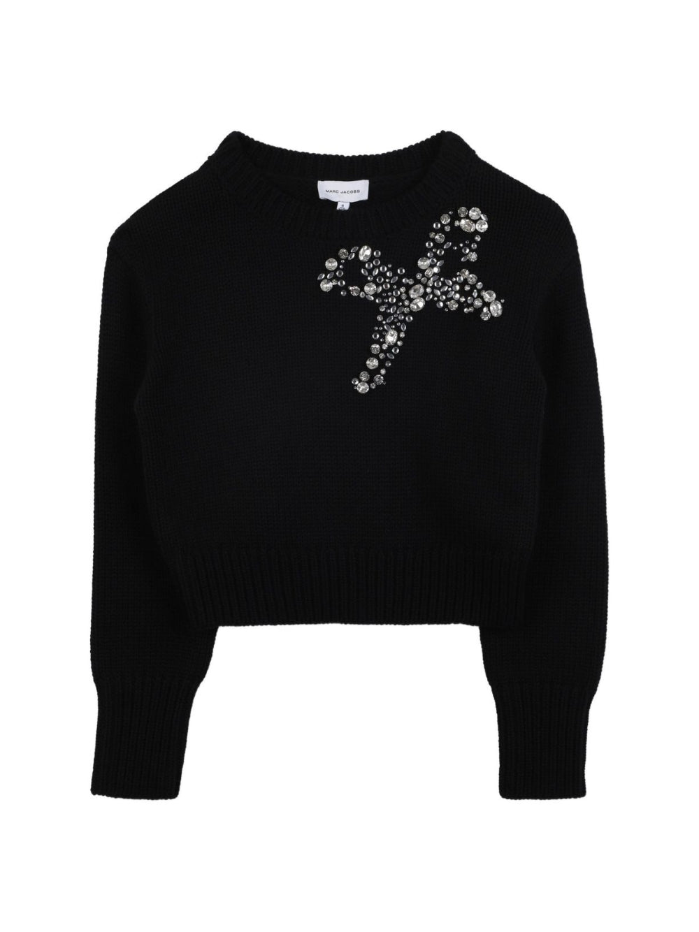 Maglione per bambina Marc Jacobs Kids nero con decorazione con perline W60569 09B THE MARC JACOBS KIDS