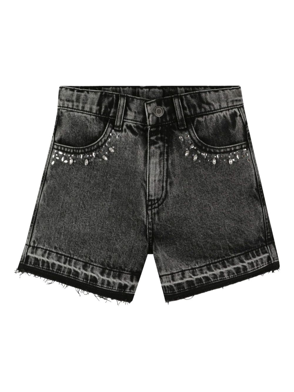 Shorts per bambina Marc Jacobs Kids in denim grigio con decorazione W60597 09B THE MARC JACOBS KIDS