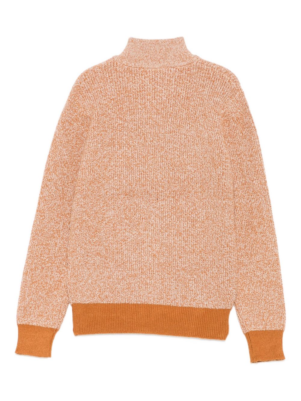 Cardigan per bambino TRUSSARDI JUNIOR arancione con collo alto e cerniera TBA25018CD R.PECAN TRUSSARDI KIDS