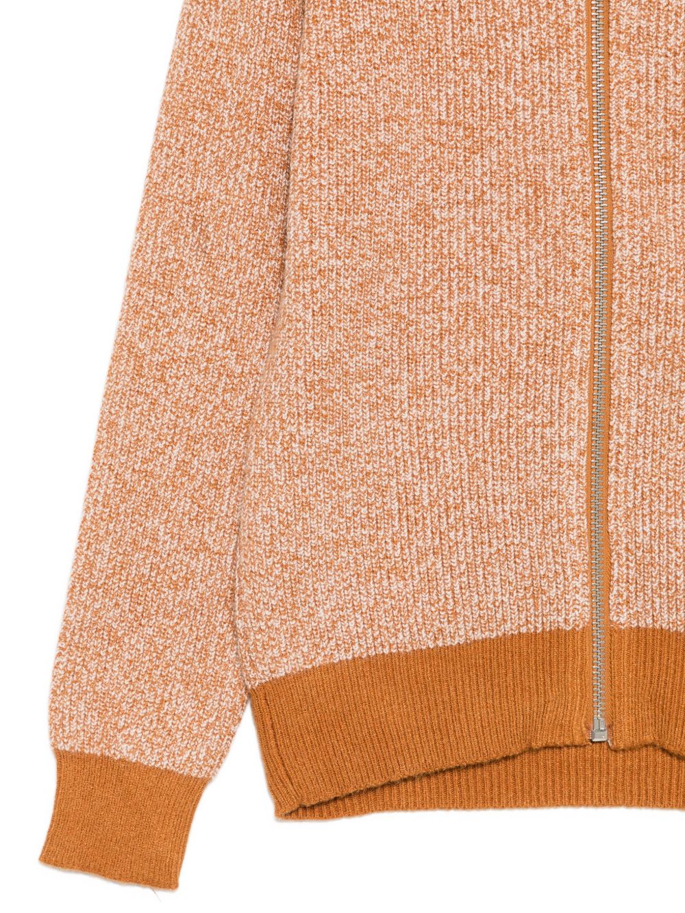 Cardigan per bambino TRUSSARDI JUNIOR arancione con collo alto e cerniera TBA25018CD R.PECAN TRUSSARDI KIDS