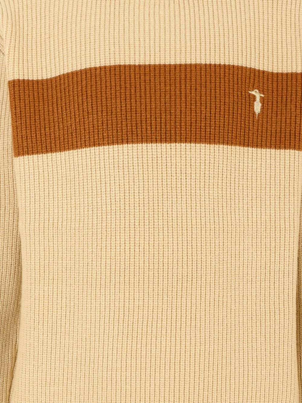 Maglione per bambino Trussardi Junior beige con decorazione sul davanti TBA25019MA BROWN RICE TRUSSARDI KIDS