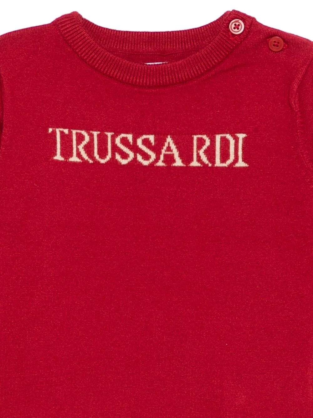Maglione per neonato TRUSSARDI JUNIOR beige con intarsio TIA25020MA EMBOLDENED TRUSSARDI KIDS