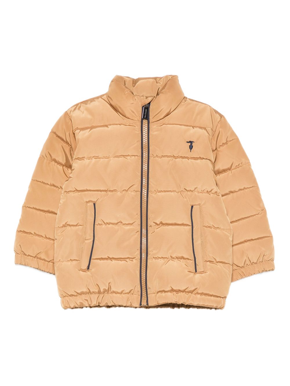Giubbino imbottito per neonato Trussardi Junior marrone trapuntato con tasche a filetto TIA25066PI APPLE CIN. TRUSSARDI KIDS