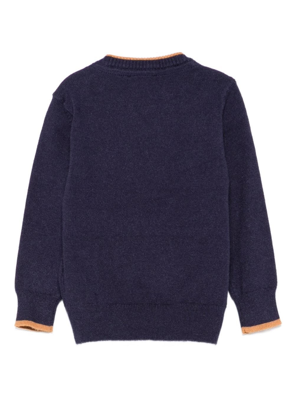 Maglione per neonato TRUSSARDI JUNIOR blu con dettaglio a righe TIA25079MA PEACOAT TRUSSARDI KIDS