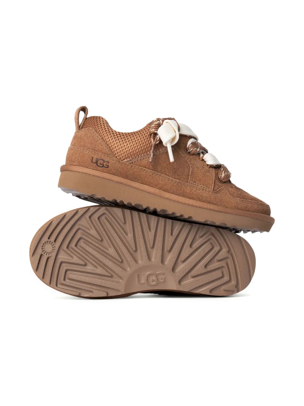 Sneakers Lo Lowmel UGG Kids marroni con applicazione sulla linguetta con logo 1166490K CHE UGG KIDS