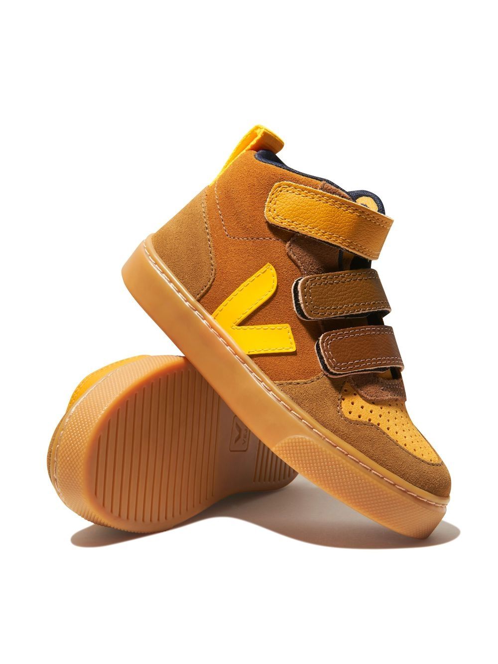 Sneakers per bambino VEJA Kids marrone con strappo DX0303047C SMALL V-10 VEJA KIDS