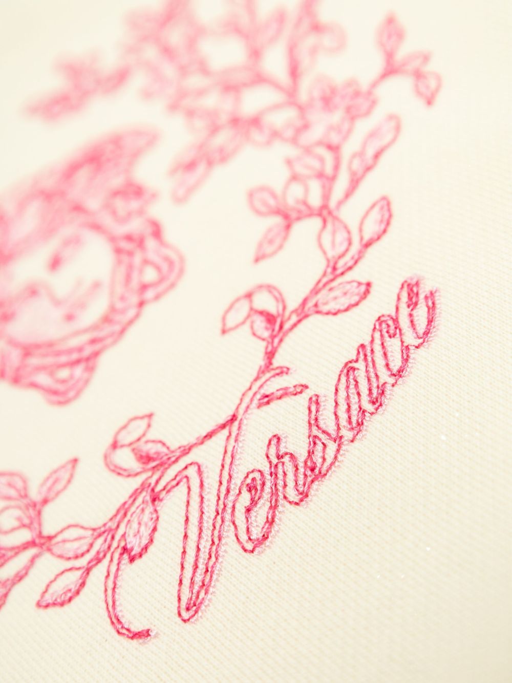 Felpa per neonata Versace Kids beige con stampa Medusa Crest 10185551A14882 2WX70 VERSACE KIDS