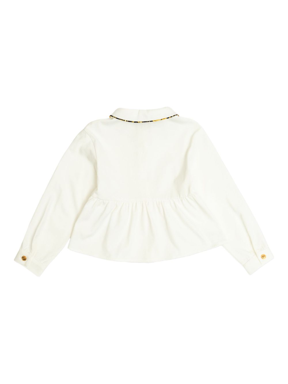 Camicia per bambina Versace Kids bianco con colletto alla Peter Pan 10186891A15358 2WZ90 VERSACE KIDS