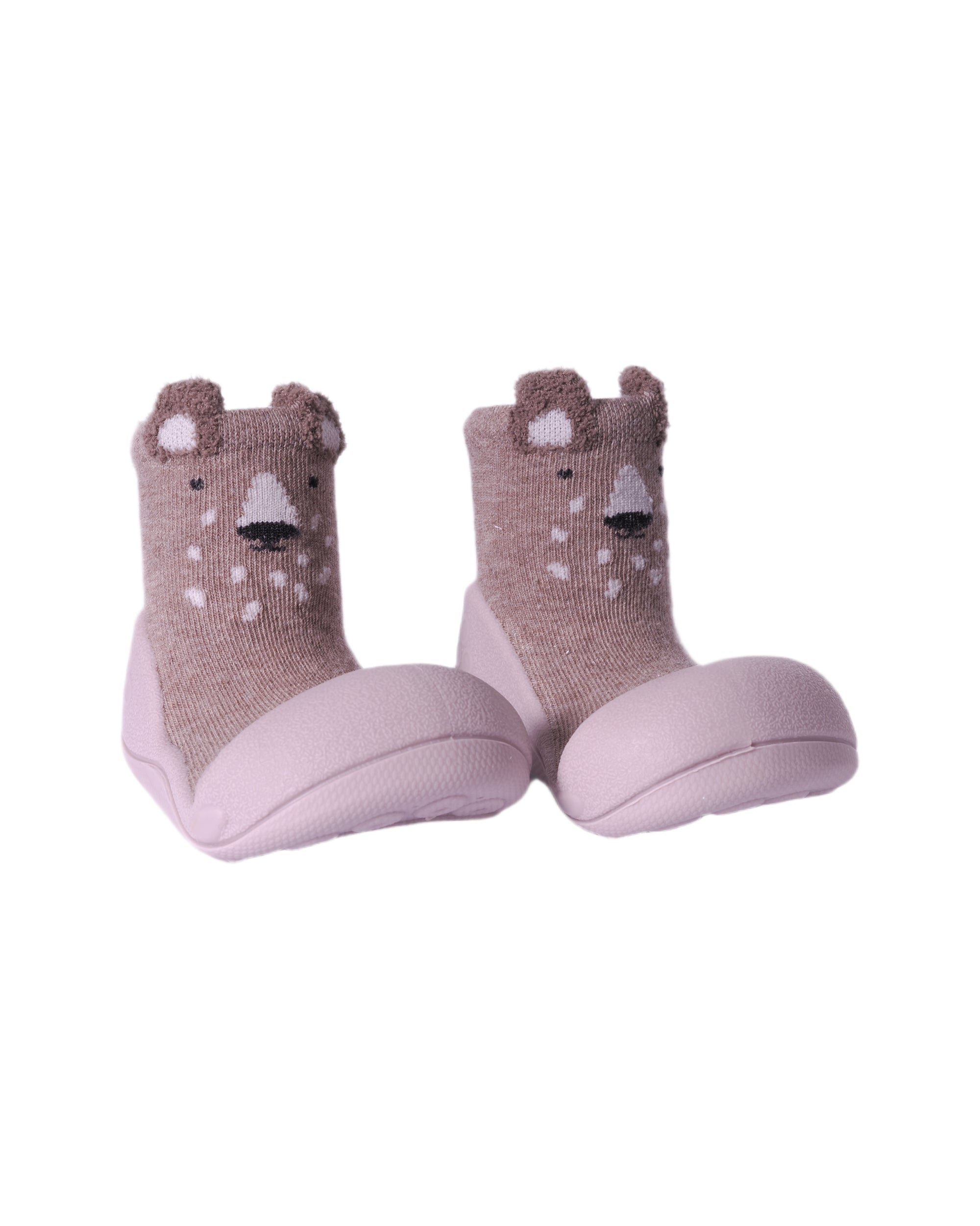 Scarpine primi passi per neonati Attipas beige con motivo orsetto ricamato AEN05 BEIGE ATTIPAS KIDS