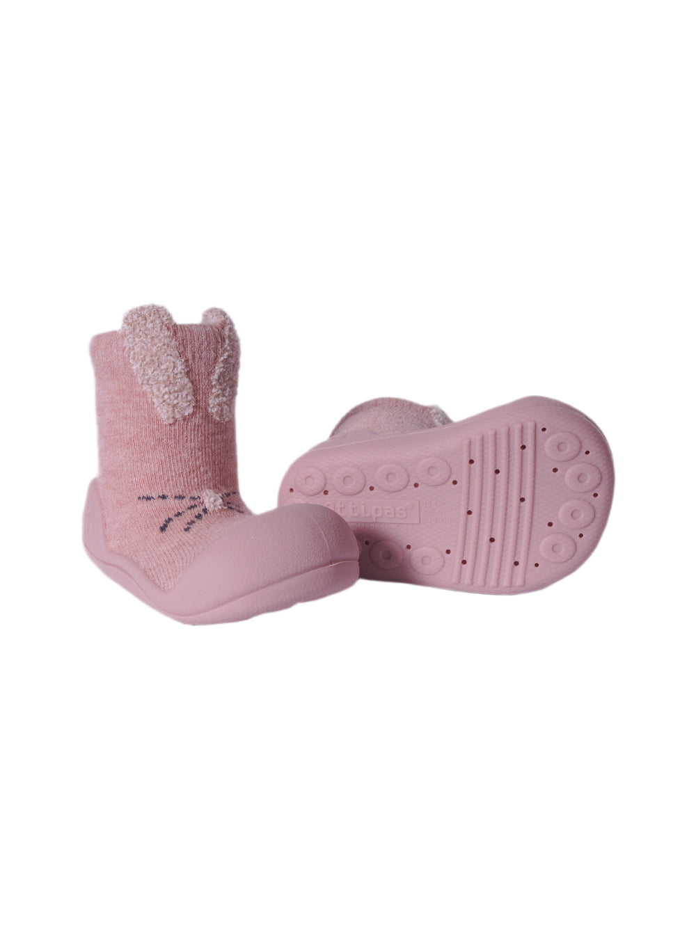 Scarpine primi passi per neonata Attipas osa con ricamo orecchie coniglietto RA02 PINK ATTIPAS KIDS