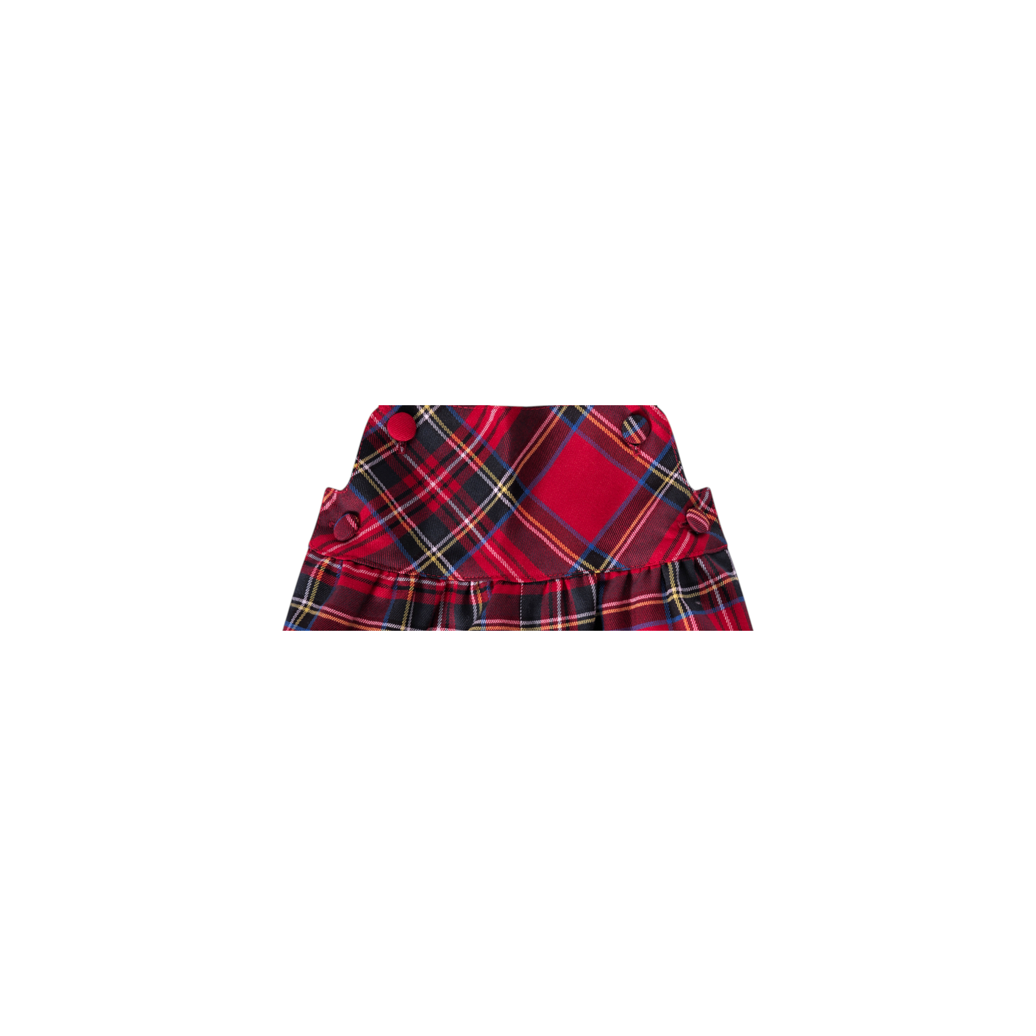 Salopette per neonato Baroni rossa con motivo tartan 10551.06 462R BARONI KIDS