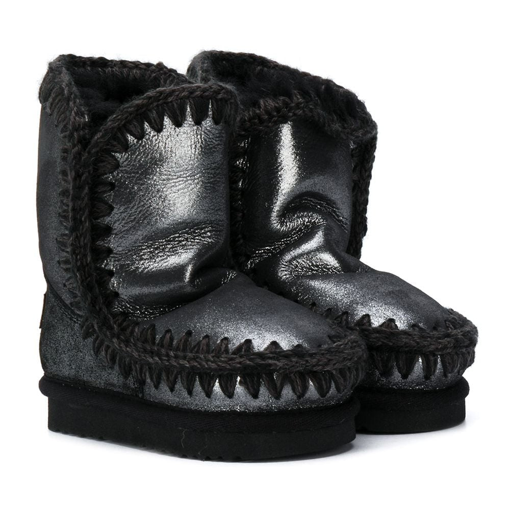 Stivaletti Eskimo per bambina Mou Kids nero con design senza lacci FK101000C MGBLK MOU KIDS