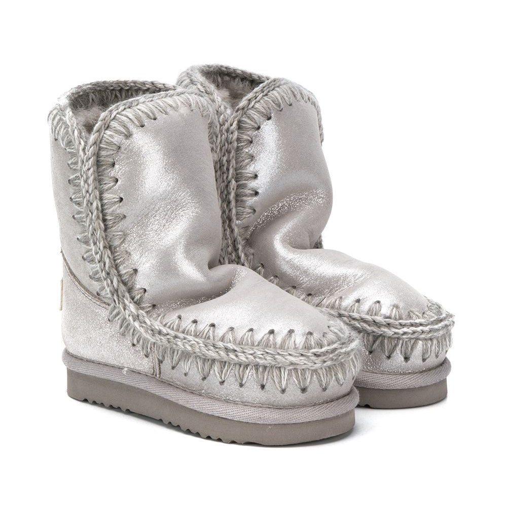 Stivaletti Eskimo per bambina Mou Kids argento con suola piatta FK101000C MGSIL MOU KIDS